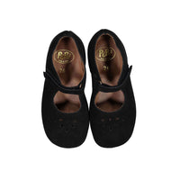 Pepe Black Suede Cutout Mary Janes