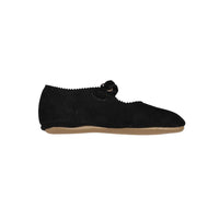 Pepe Black Suede Cutout Mary Janes