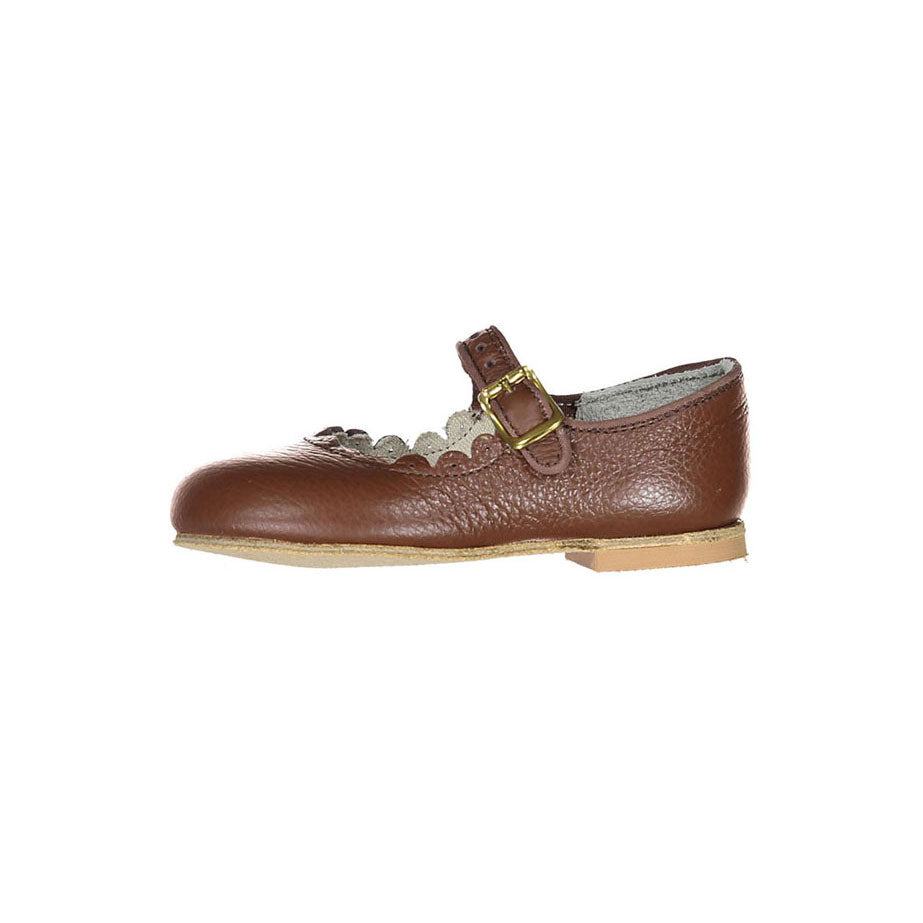 Zimmerman Shoes Scalloped Mary Jane - Dark Brown