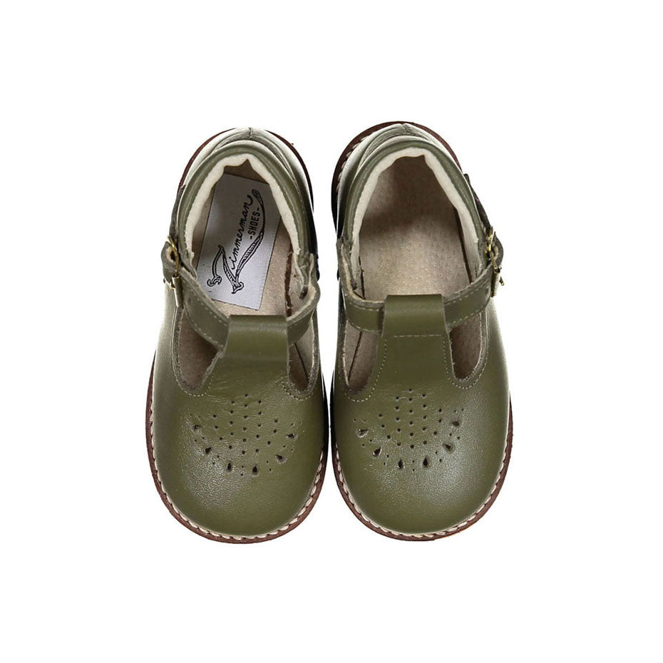Zimmerman Shoes Greta T-Strap -Evergreen