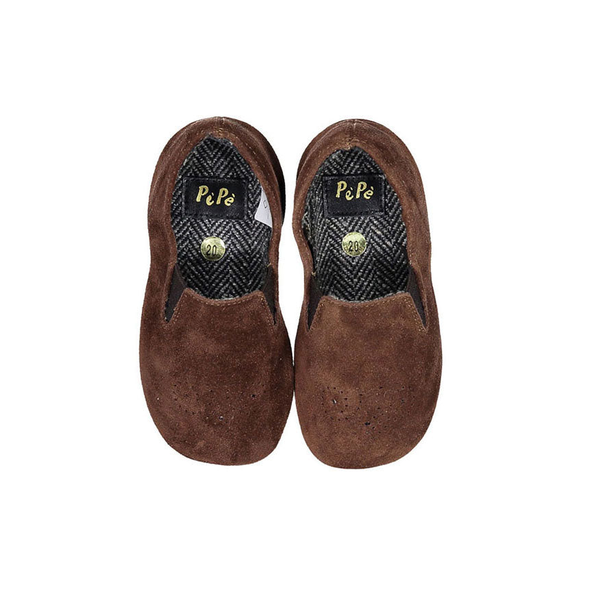 Pepe Espresso Suede Classic Slip-ons