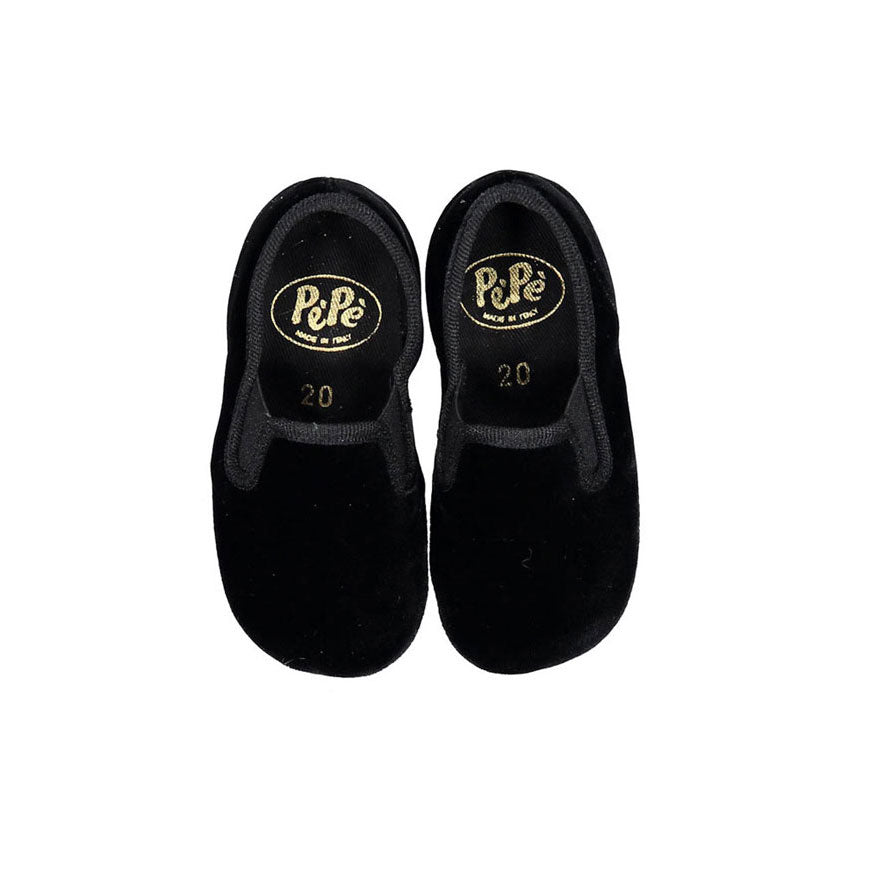 Pepe Black Velvet Classic Slip-ons