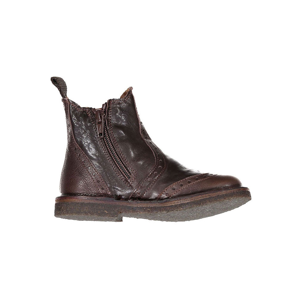 Pepe Chestnut Wingtip Chelsea Bootie