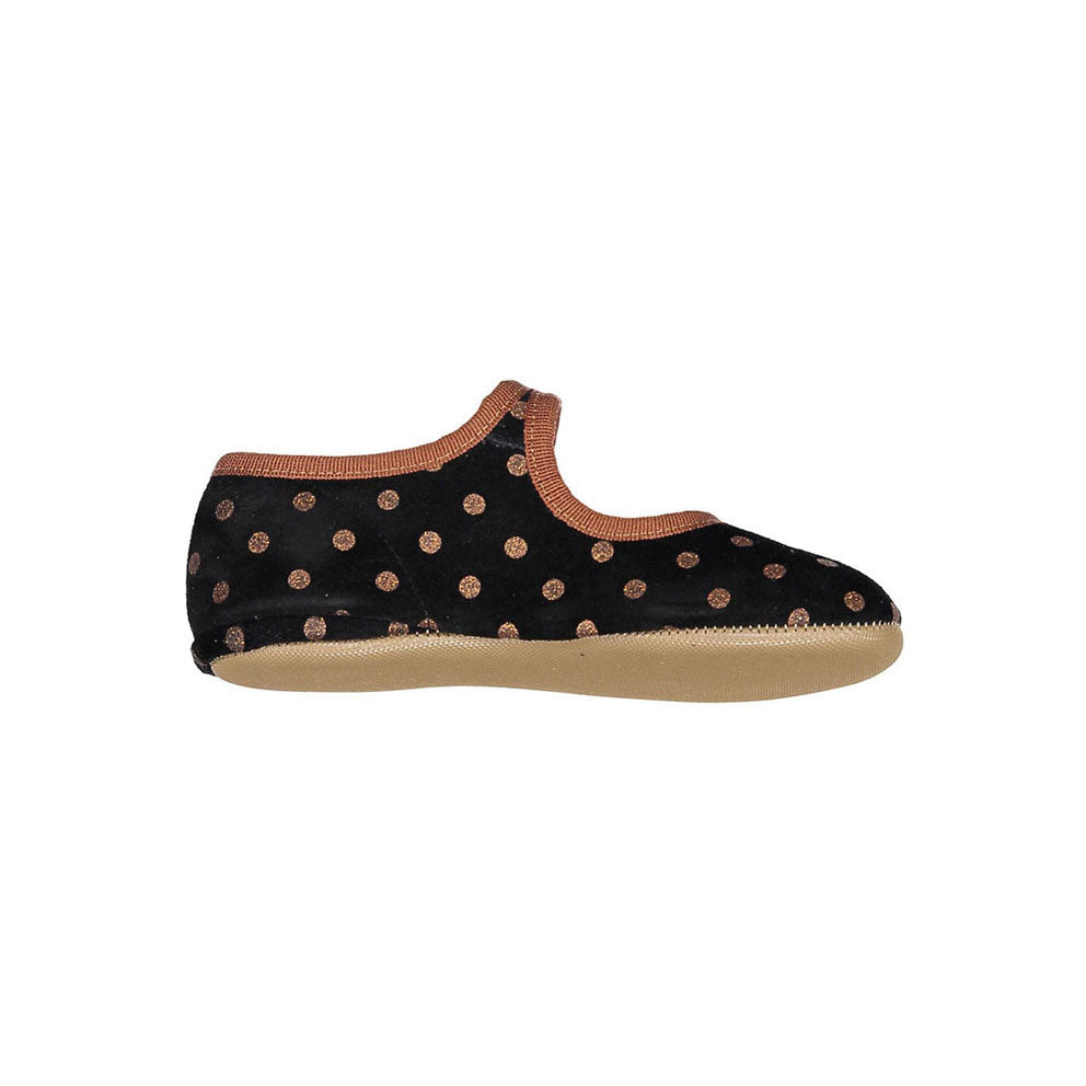 Pepe Black Dot Suede Buckle Mary Janes