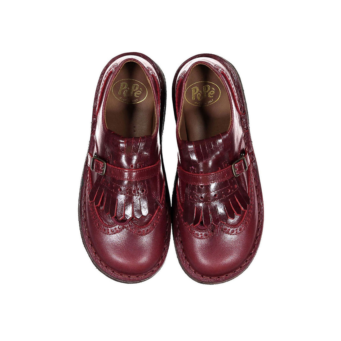 Pepe Bordeaux Fringe Buckle Loafer