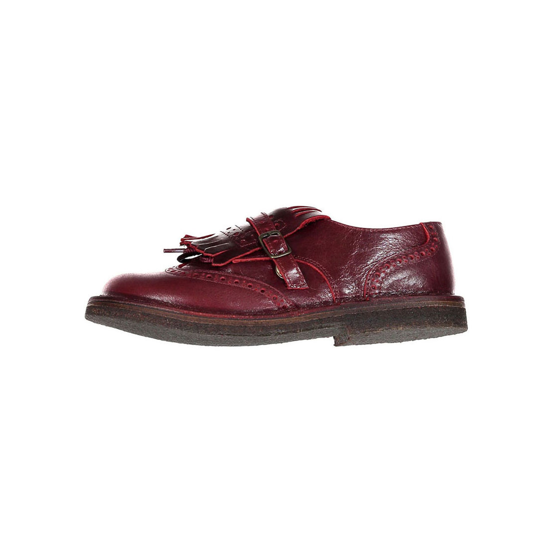 Pepe Bordeaux Fringe Buckle Loafer