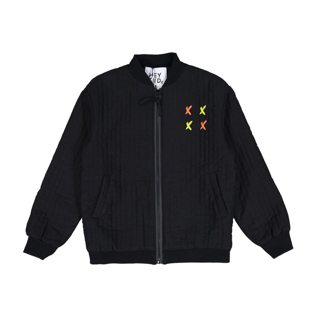 Hey Kid Black Zip Puffer Bomber