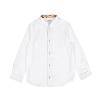 Boys and Arrows White Shirt Long Sleeves With Yellow Floral Collar