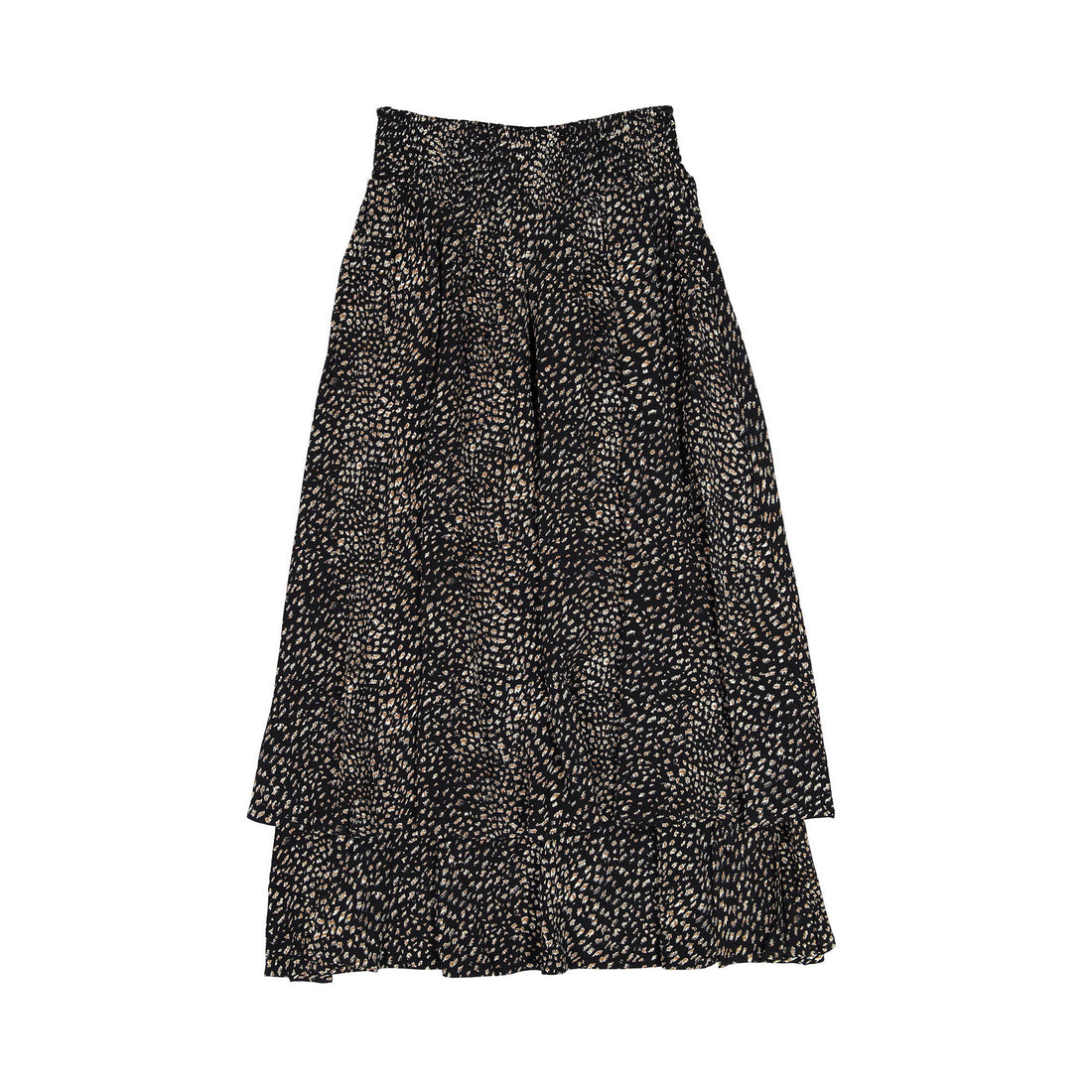 ROWE Black Printed Double Layer Skirt