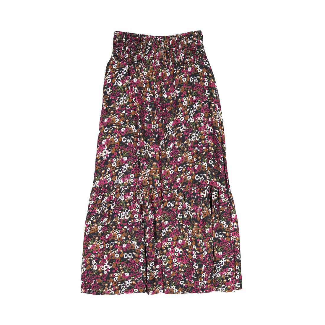 Rowe Black Pink Printed Smock Skirt