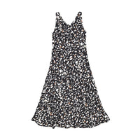 ROWE Black Printed Slip Dress with Knit Sweater