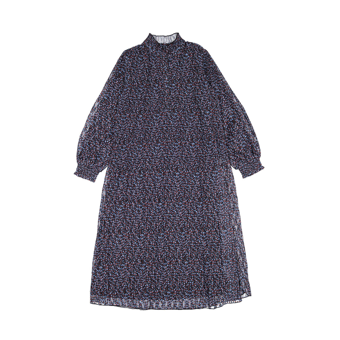 ROWE Light Blue Detail Pleated Dress
