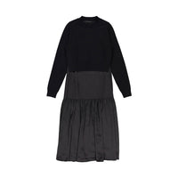 ROWE Black Slip Dress with Knit Sweater