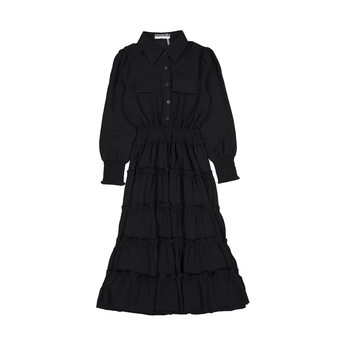 ROWE Black Tiered Shirt Dress