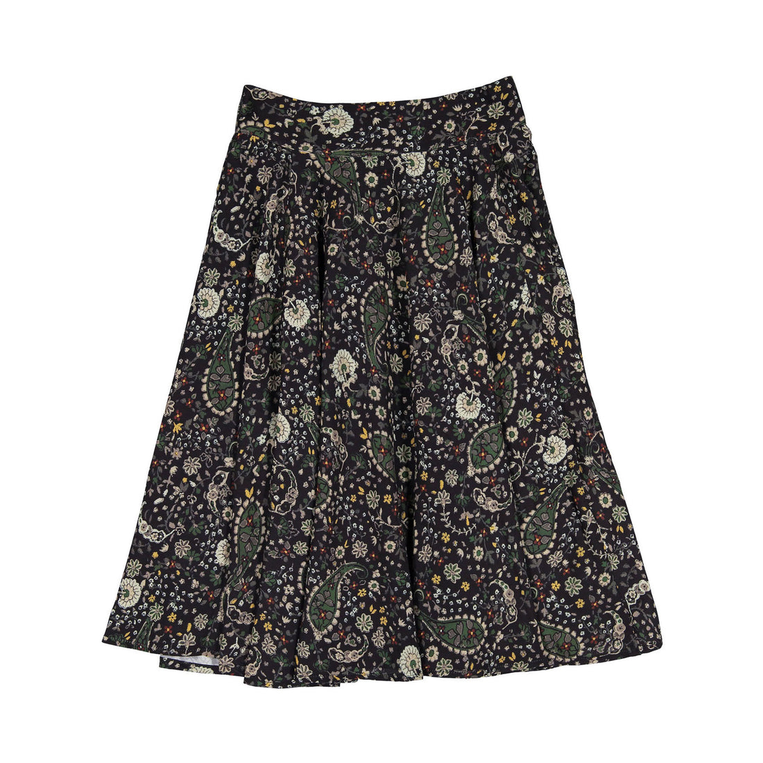 Ava and Lu Black Paisley Skirt