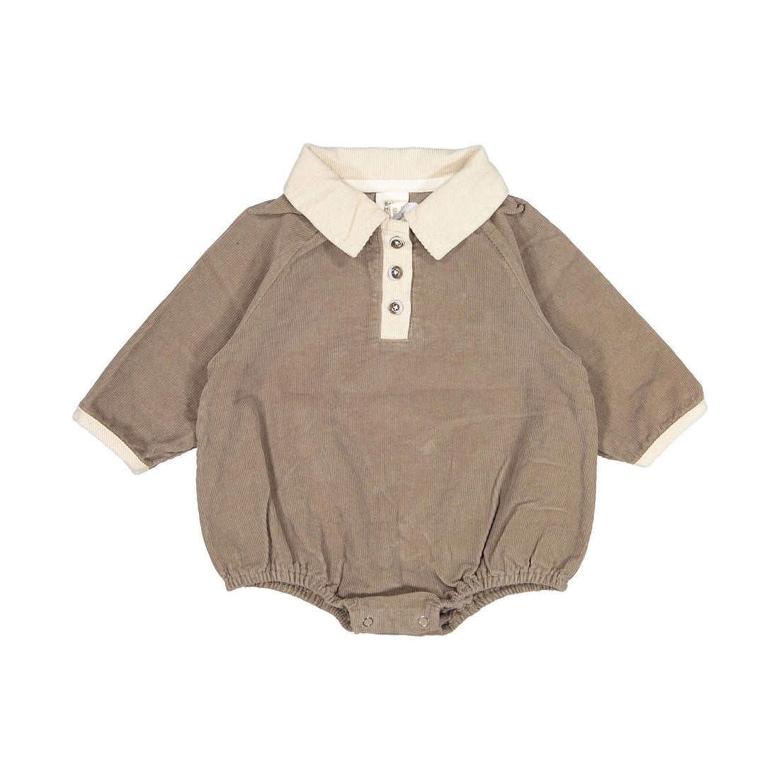 Bebe Holic Dean Collar Shirt Romper - Brown