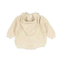 Bebe Holic Hoody Knit Romper - Beige