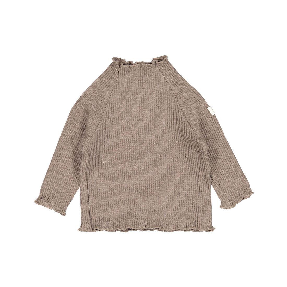 Bebe Holic Rib Half Turtleneck Tee - Brown