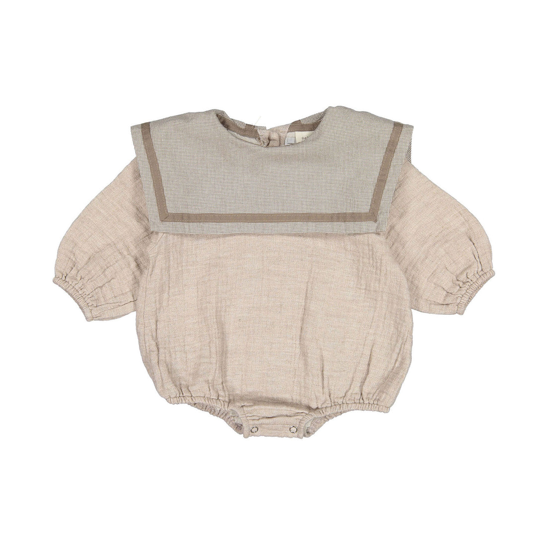 Bebe Holic Haze Collar Romper - Beige