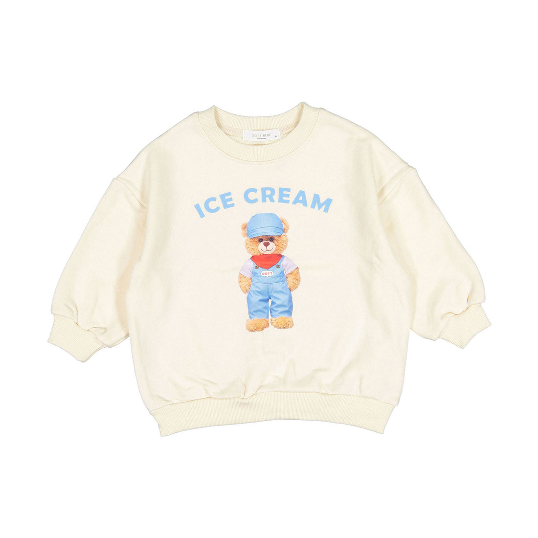 Oott Bebe Ice Cream Bear Sweatshirt - Cream
