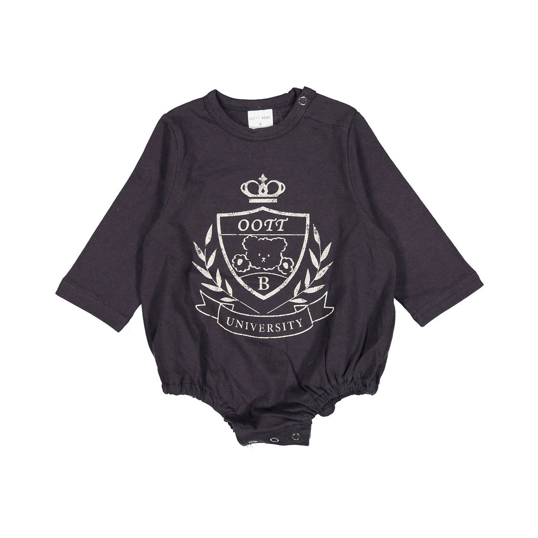 Oott Bebe Ooott University Romper - Dark-Gray