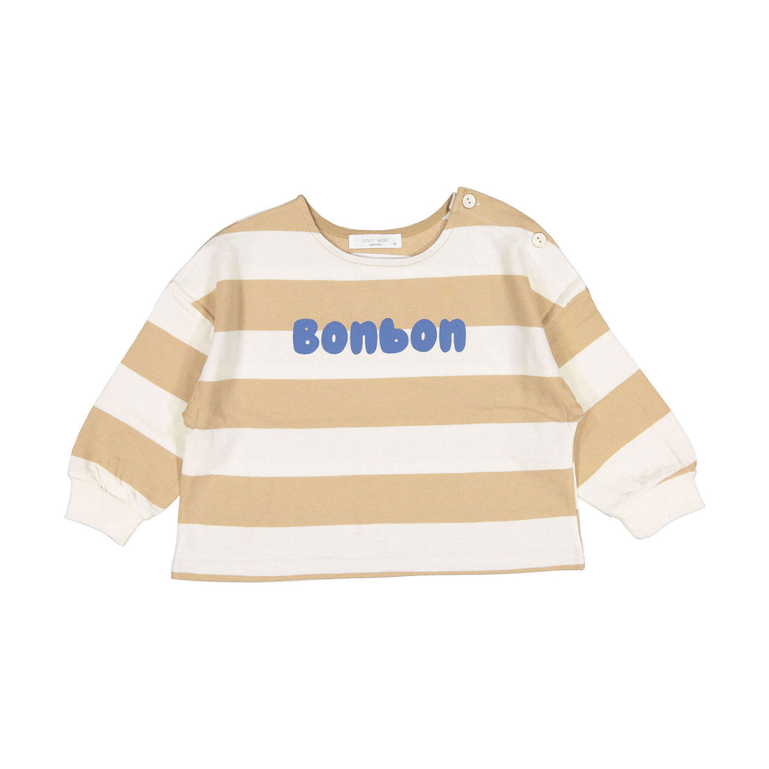 Oott Bebe Bonbon Slit Sweatshirt - Beige