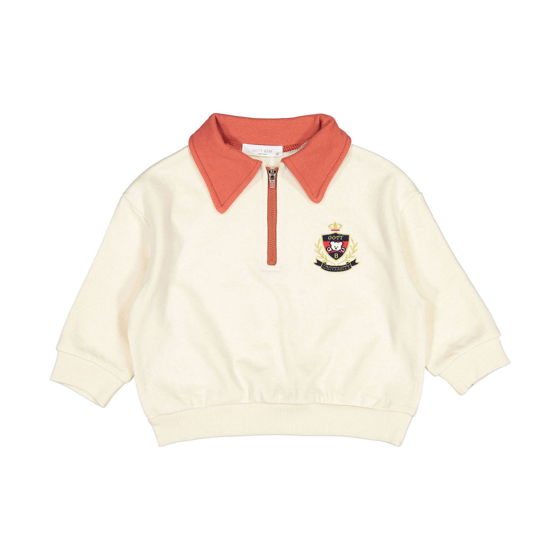 Oott Bebe Harvard Collar Sweatshirt - Cream