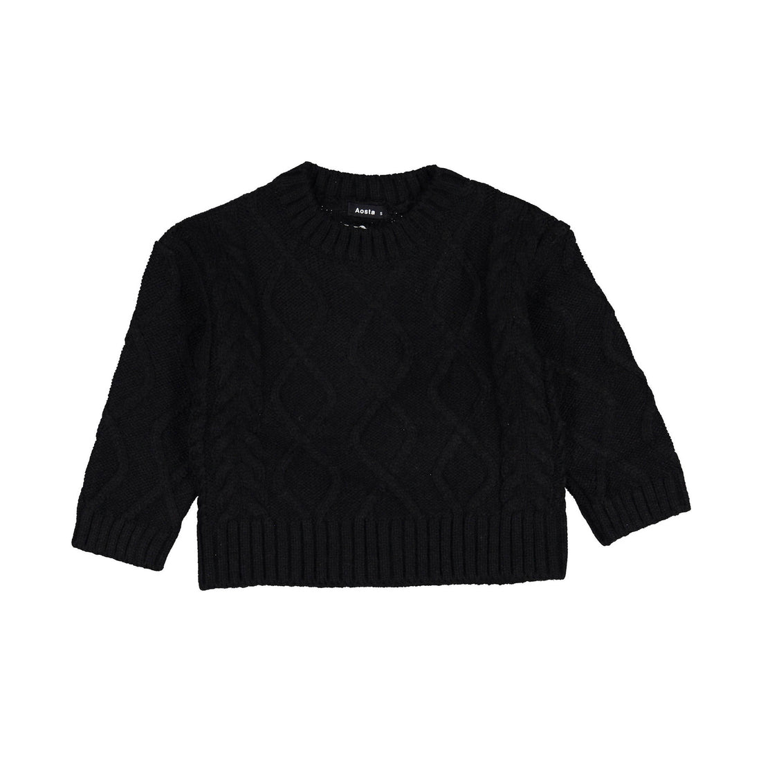 Aosta Twid Knit Tee - Black