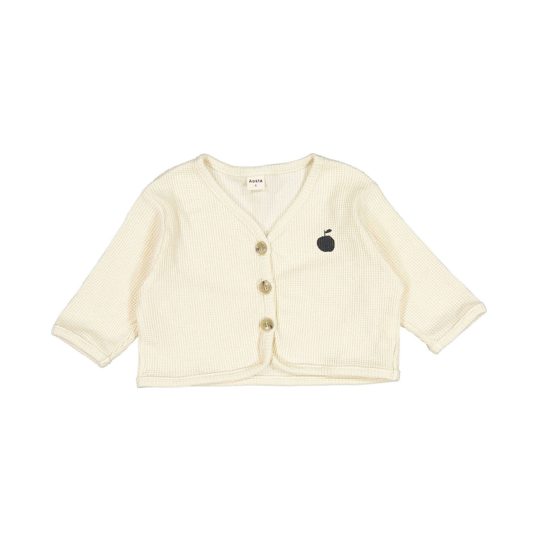 Aosta Waffle Cardigan - Ivory