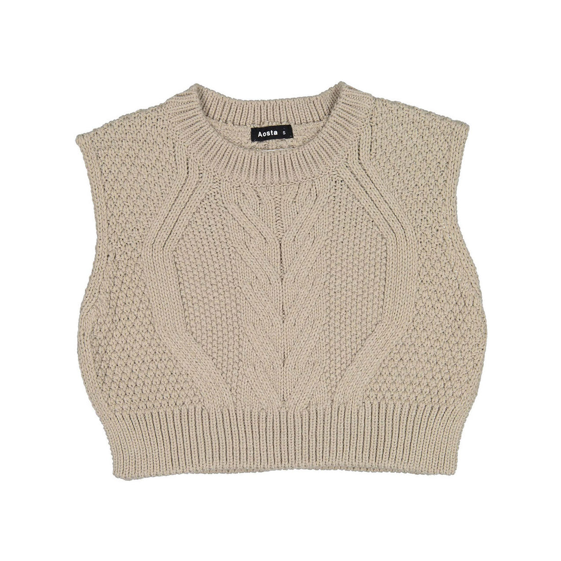 Aosta Twid Knit Vest - Beige