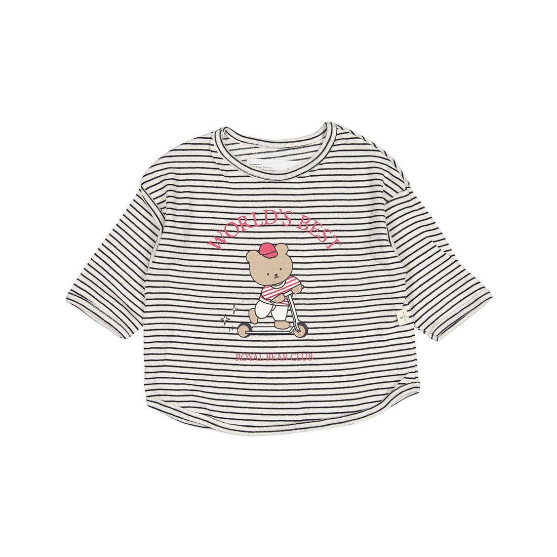 Aosta Royal Bear Kick Board Tee - Black-Stripe