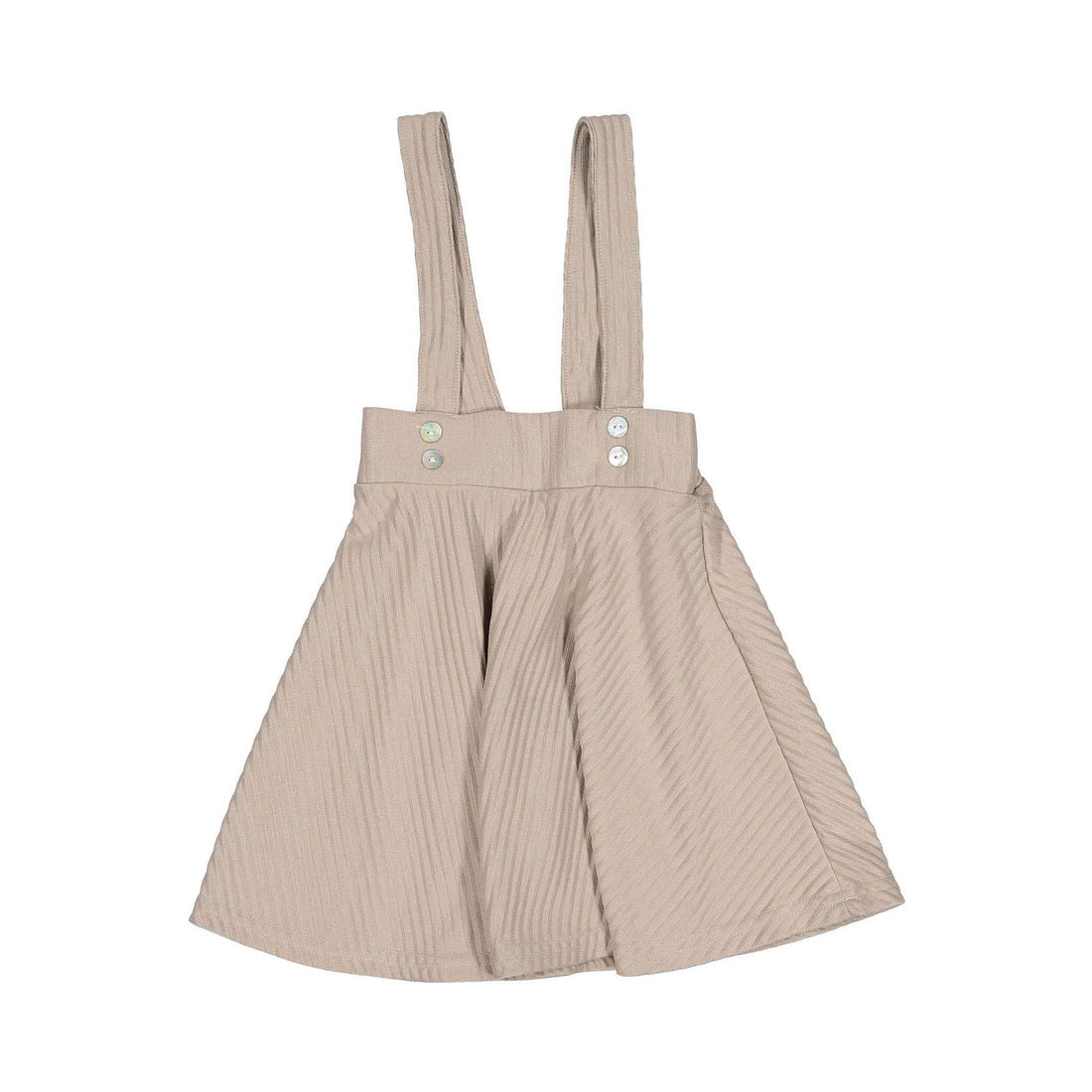 Nunubiel Pleats Dungarees Skirt - Beige