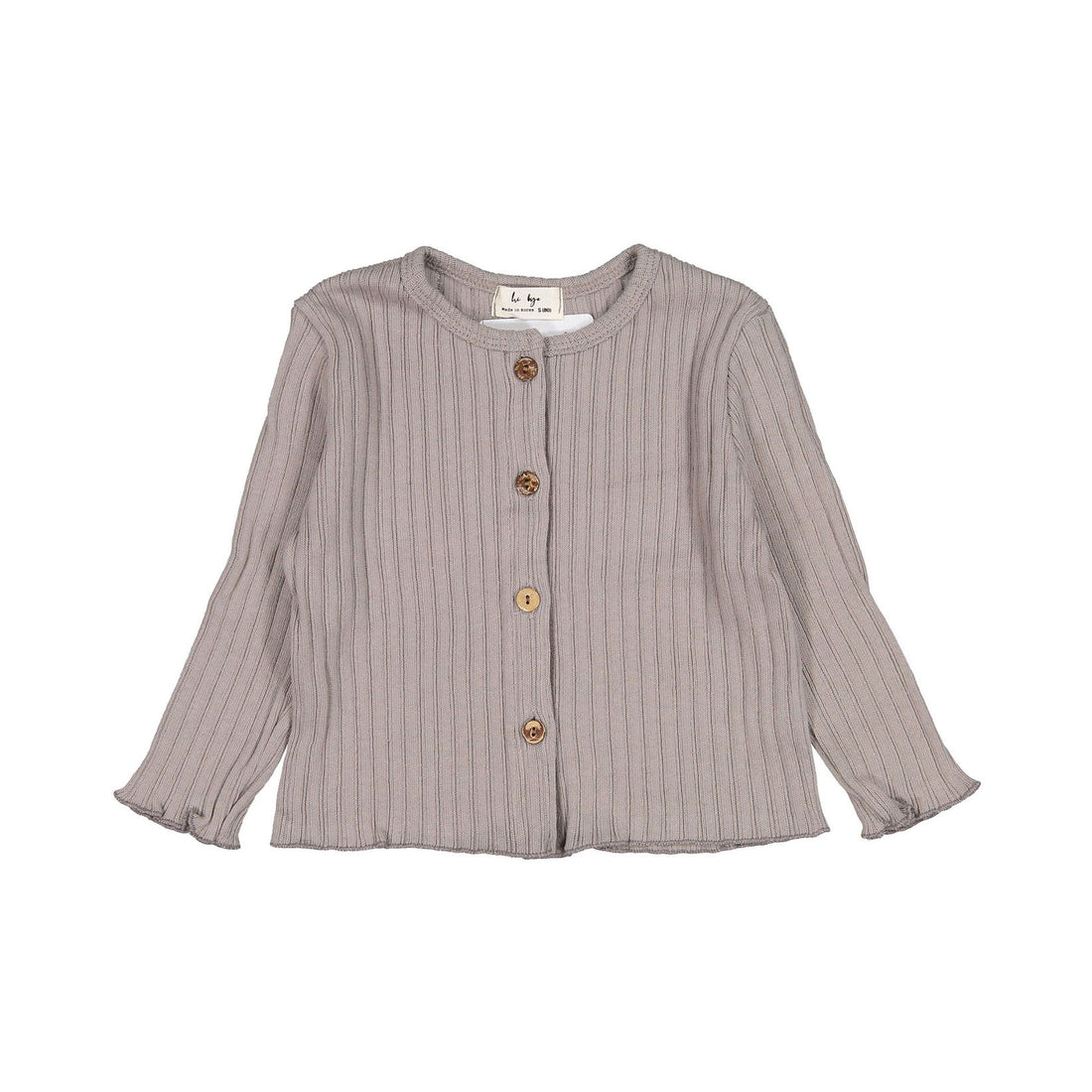 Hi Byebebe Roem Rib Cardigan - Mocha