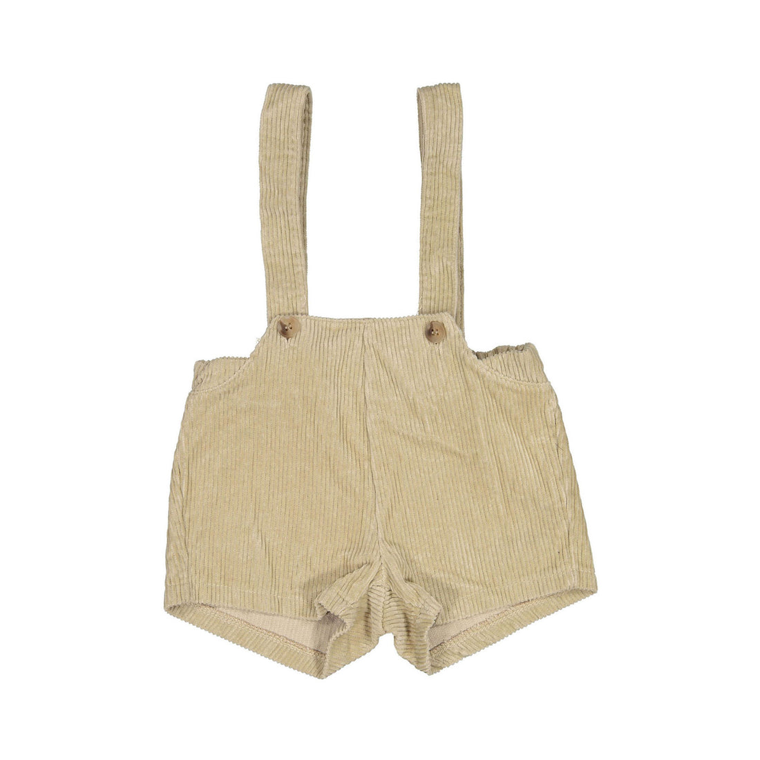 Hi Byebebe Barmond Rib Dungarees - Beige