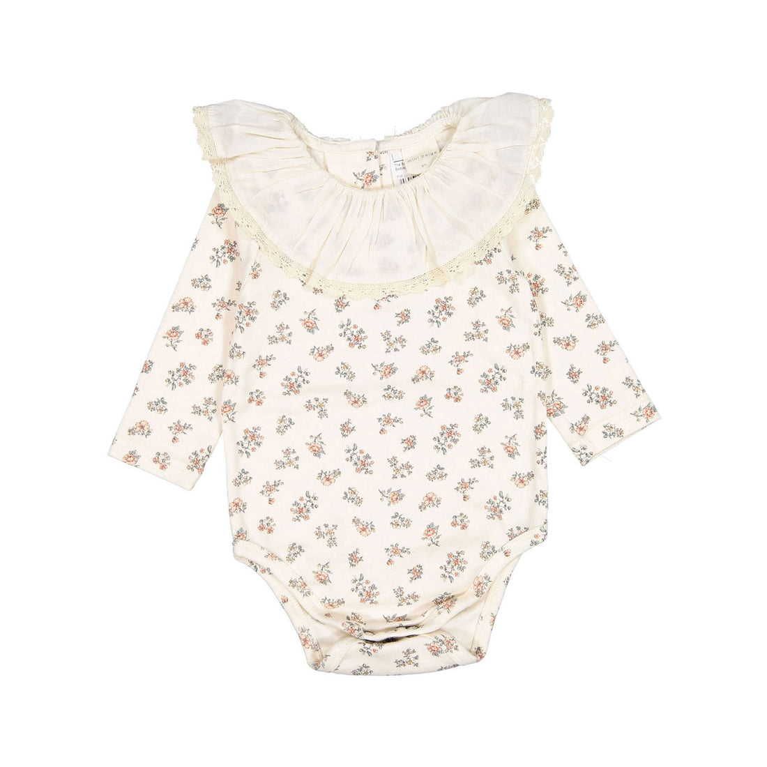 The Beige Frill Sticky Bodysuit - Flower