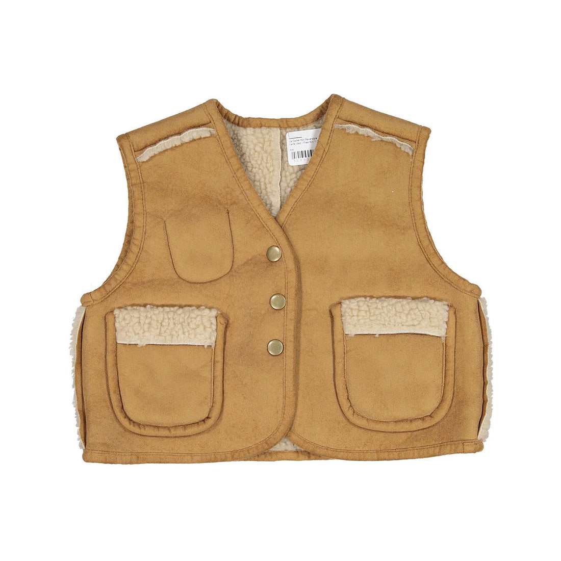 La Camel Kini Reversible Lamb Vest - Free