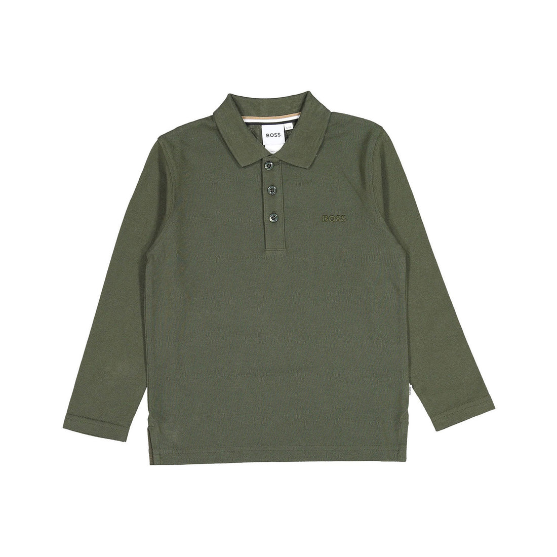 Hugo Boss Forest Green Long Sleeve Polo