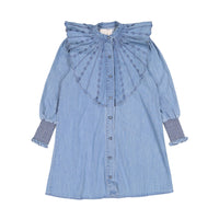 Steph Chambray Embroidered Colla Dress