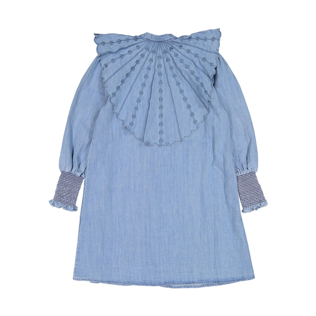 Steph Chambray Embroidered Colla Dress