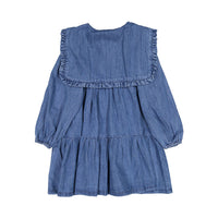 Steph Dark Chambray Peter Pan Collar Dress