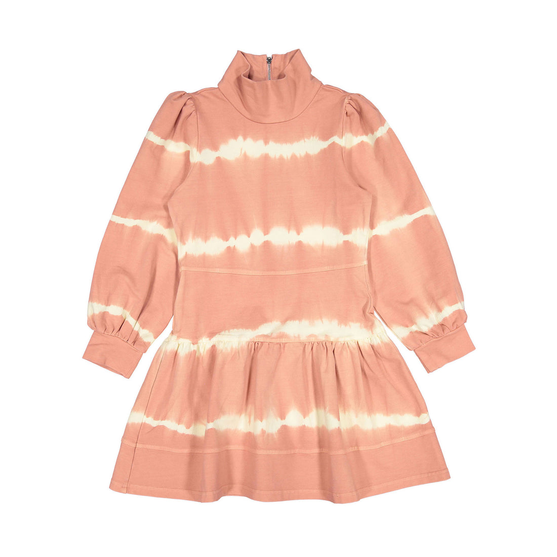 Steph Burnt Rose Tie Dye Sweat Turtleneck Dress