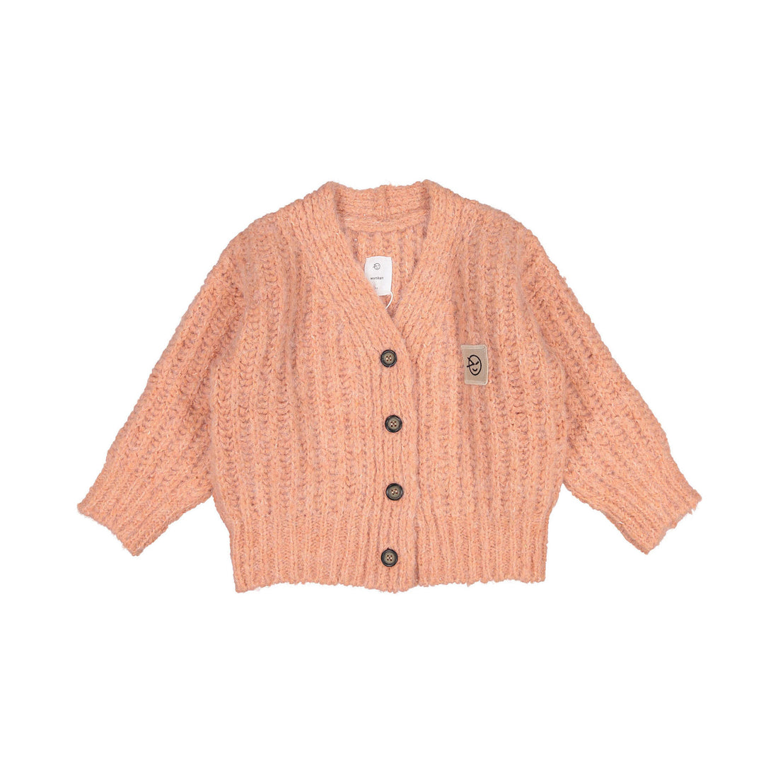 WYNKEN Big Rib Cardigan - Dust Pink