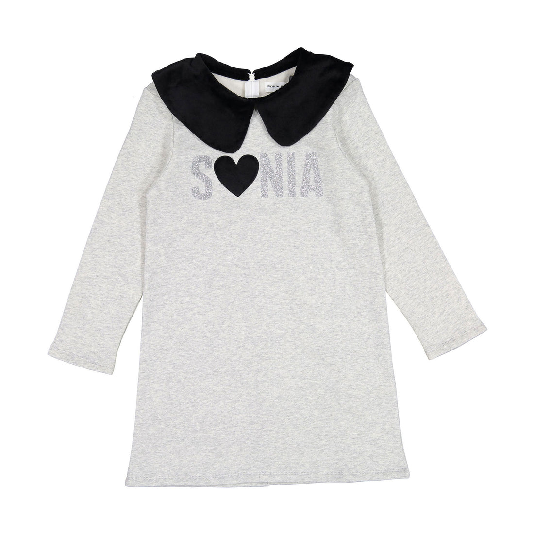 Sonia Rykiel Grey Summer Dress With Black Collar