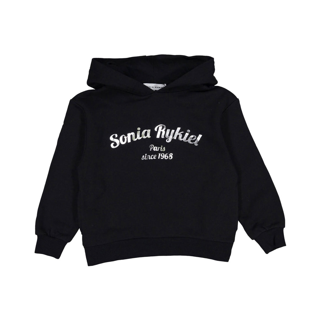 Sonia Rykiel Black Safiya Silver Logo Hoodie