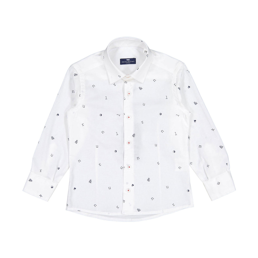 Manuelle Frank White Logo Letters Shirt