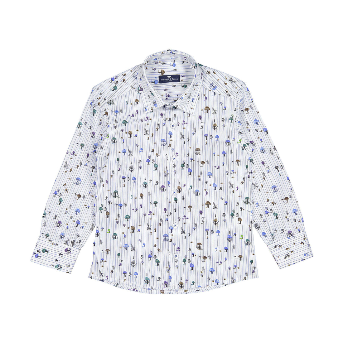 Manuelle Frank Blue Stripe Mushroom Shirt