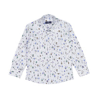 Manuelle Frank Blue Stripe Mushroom Shirt