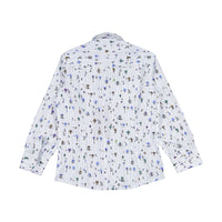 Manuelle Frank Blue Stripe Mushroom Shirt