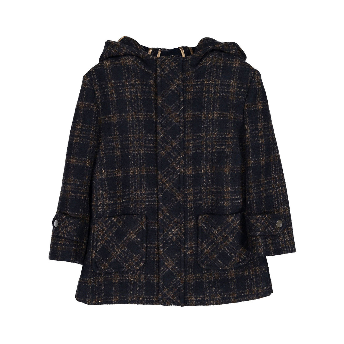 Manuelle Frank Blue Plaid Wool Jacket