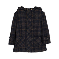 Manuelle Frank Blue Plaid Wool Jacket